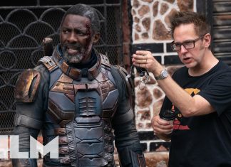 James Gunn e Idris Elba nos Bastidores de Esquadrão Suicida