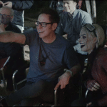 James Gunn, o novo presidente do DC Studios, nos bastidores de Esquadrão Suicida