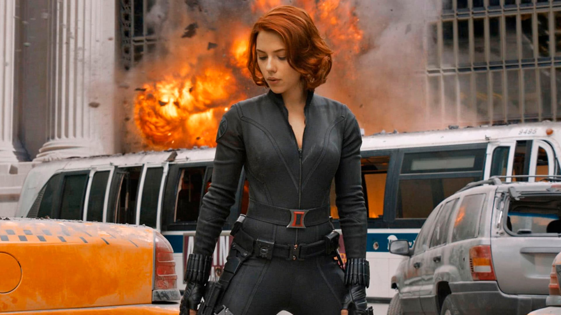 Scarlett Johansson como a Viúva Negra em Vingadores